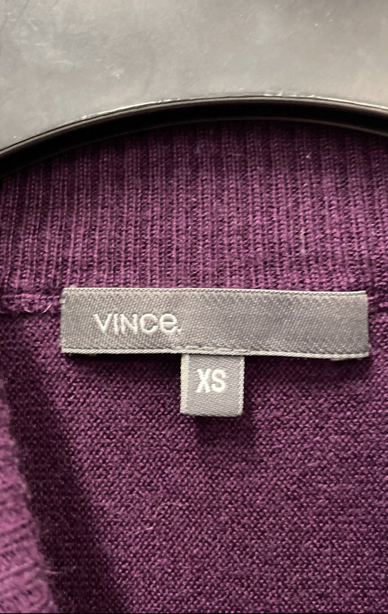 Vince Women's Purple Silk Cashmere Blend Dolman Sleeve Turtleneck Sweater Sz XS