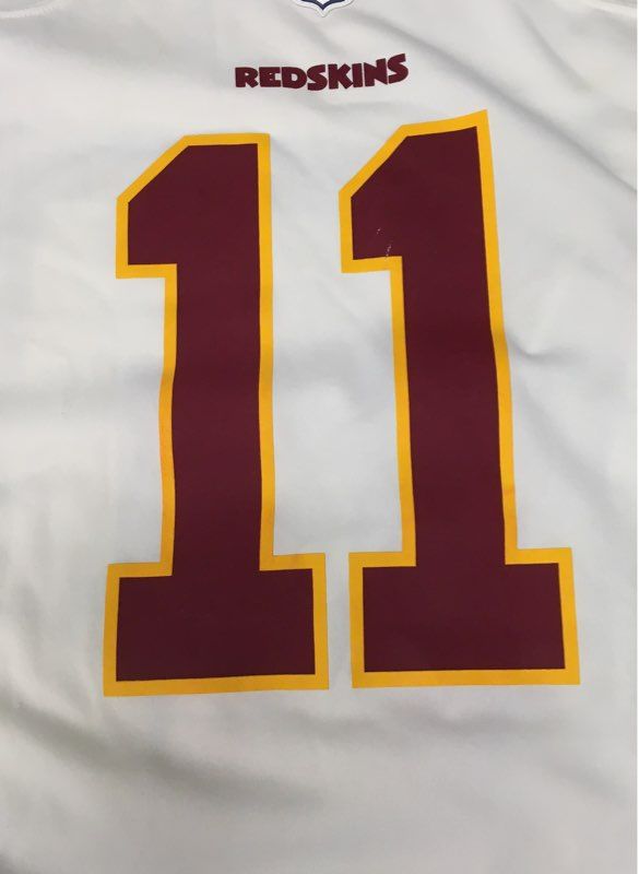 Nike Men's Washington Redskins Alex Smith #11 Jersey White Away Size S