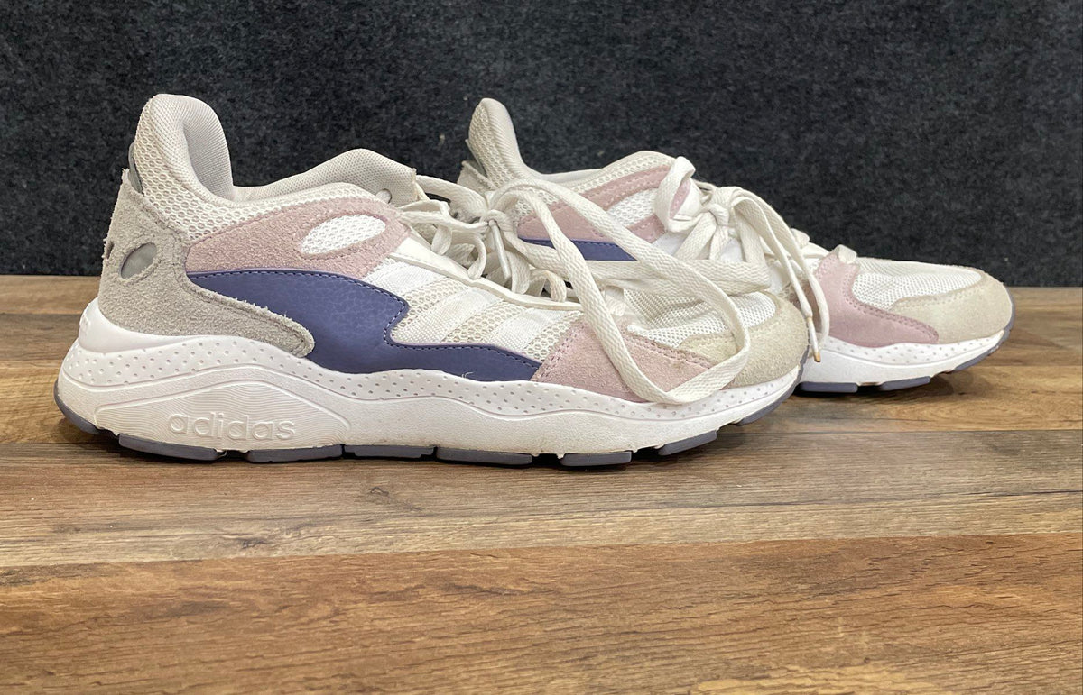 Adidas Chaos Cloudfoam White Pink Purple Women's Running Shoes Size 8.5