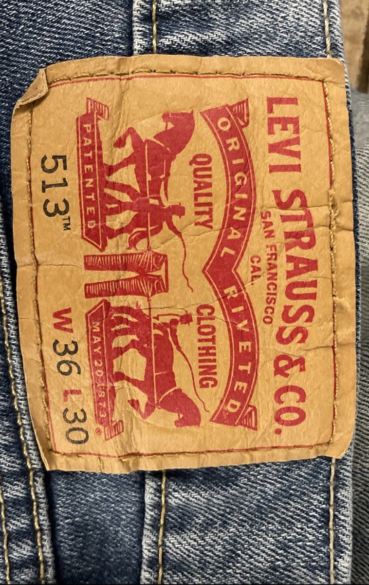 Levi's Men's 513 Slim Straight Jeans Light Wash Blue Stretch Denim Sz 36x30