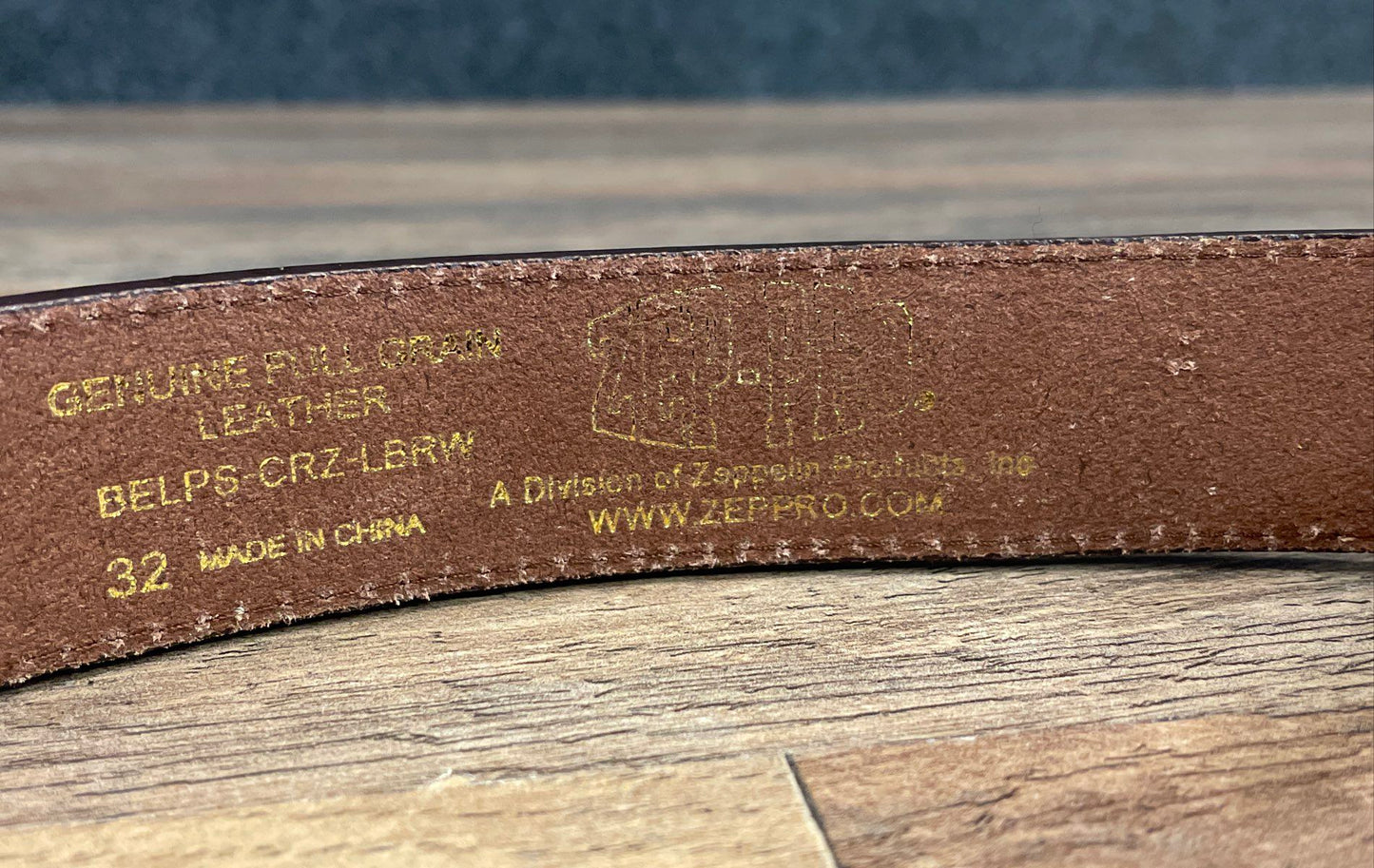 Zep-Pro Men's West Virginia Mountaineers WVU Leather Belt Tan NWT Sz 32
