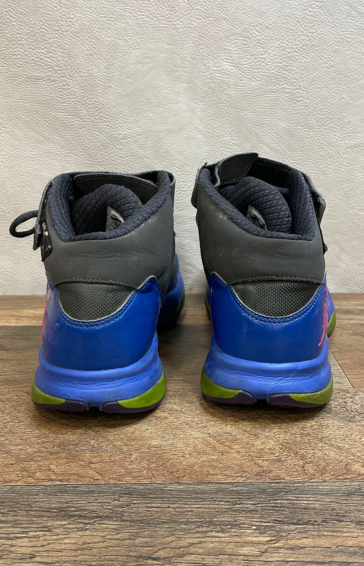 Nike Jordan Flight 45 High Grey Blue Pink Green Basketball Shoes Size 8