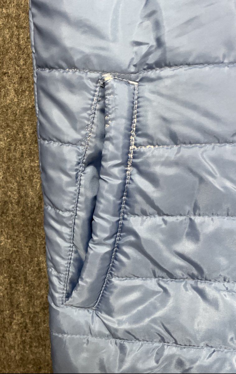 Sonoma Goods For Life Light Blue Quilted Puffer Vest Full Zip Mock Neck Sz S