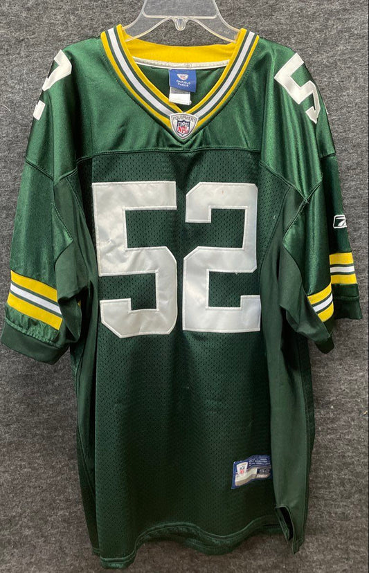Reebok Green Bay Packers Clay Matthews 52 NFL Equipment Jersey Sz 52