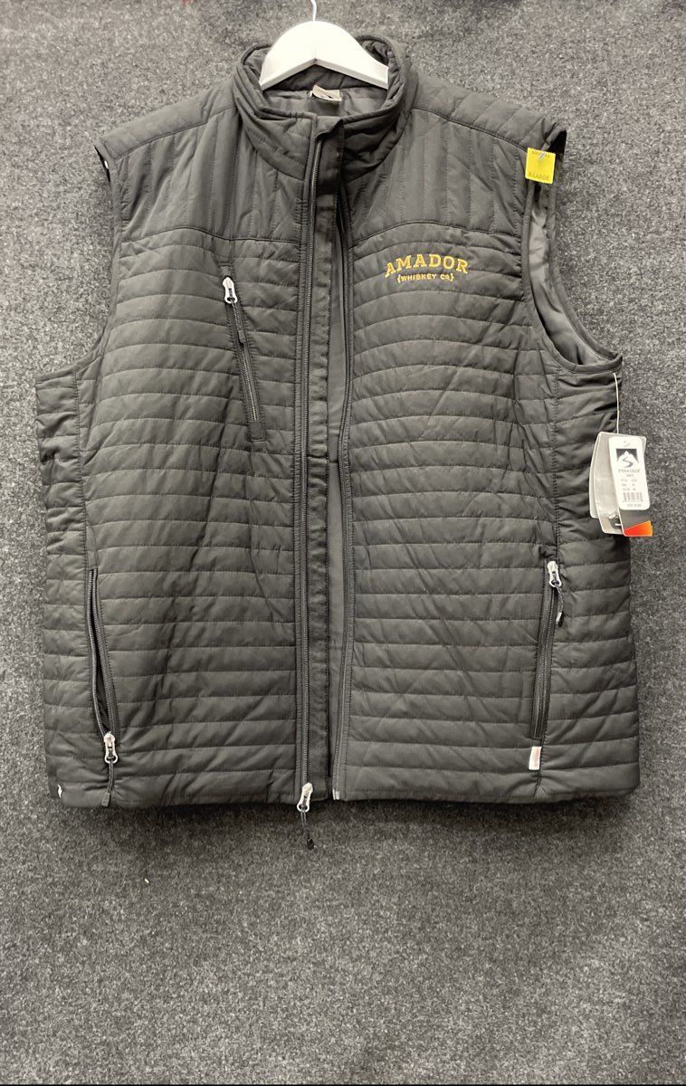 Storm Creek Men's Front Runner Quilted Vest Black Amador Whiskey Co NWT Sz XL