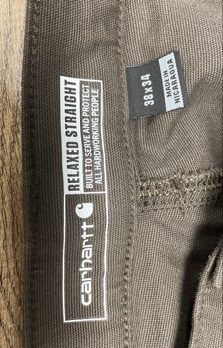 Carhartt Men's Brown Rugged Flex Rigby Relaxed Straight Leg Pants Lot of 2 38x34