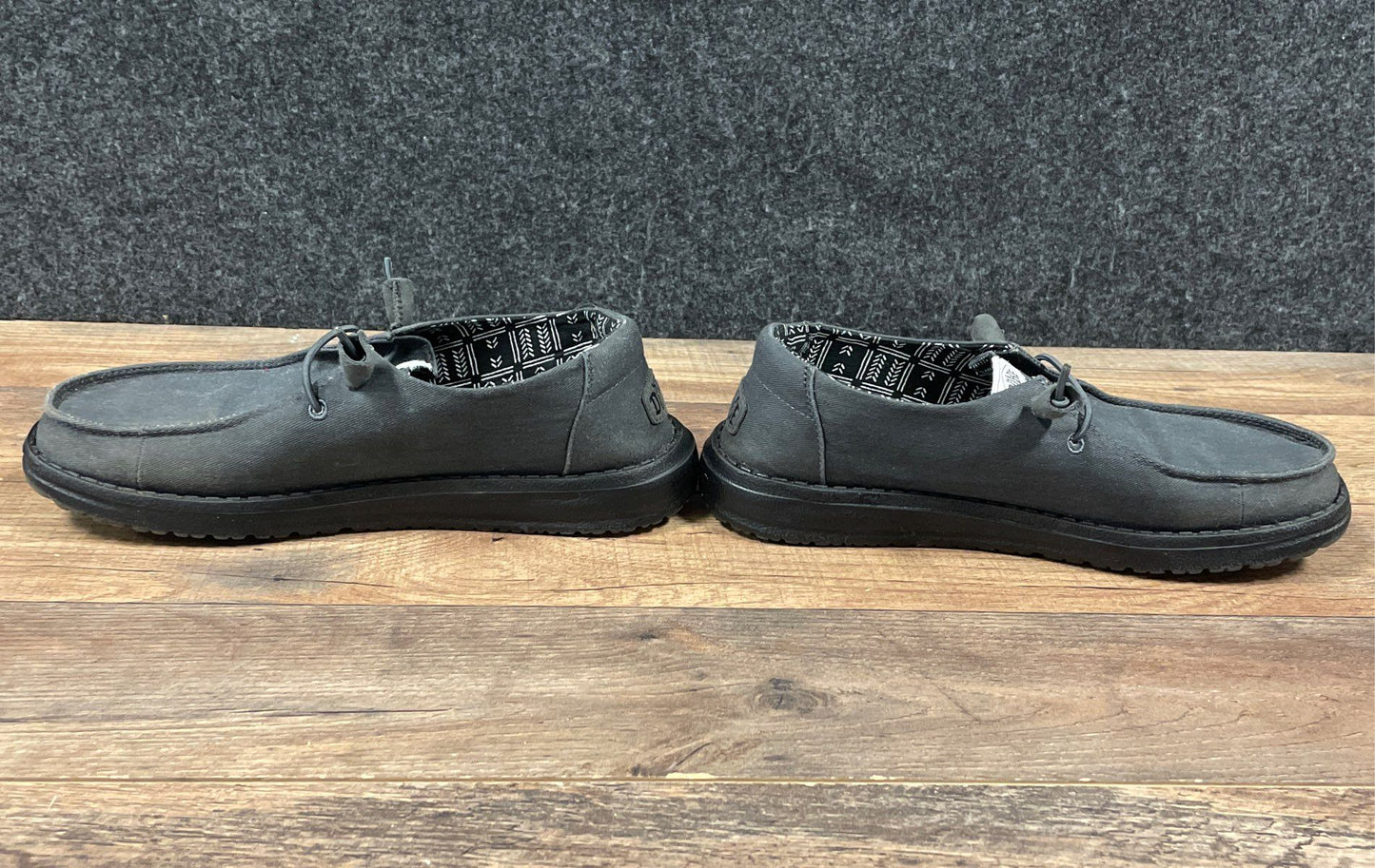 Hey Dude Wendy Stretch Canvas Black Slip-On Loafers Women's Size 7