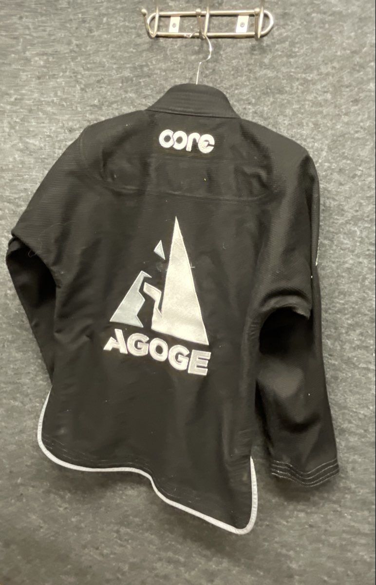 Agoge Core Brave Unisex Martial Arts BJJ Gi Jacket Black White Belt Sz A1