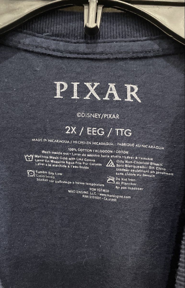 Disney Pixar Men's Navy Blue Multi Character Graphic T-Shirt Toy Story Sz 2XL