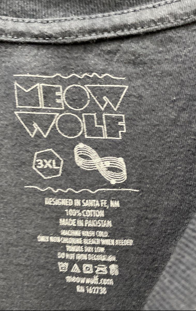 Meow Wolf Men's Omega Mart Surreal Graphic Cotton T-Shirt Gray Sz 3XL