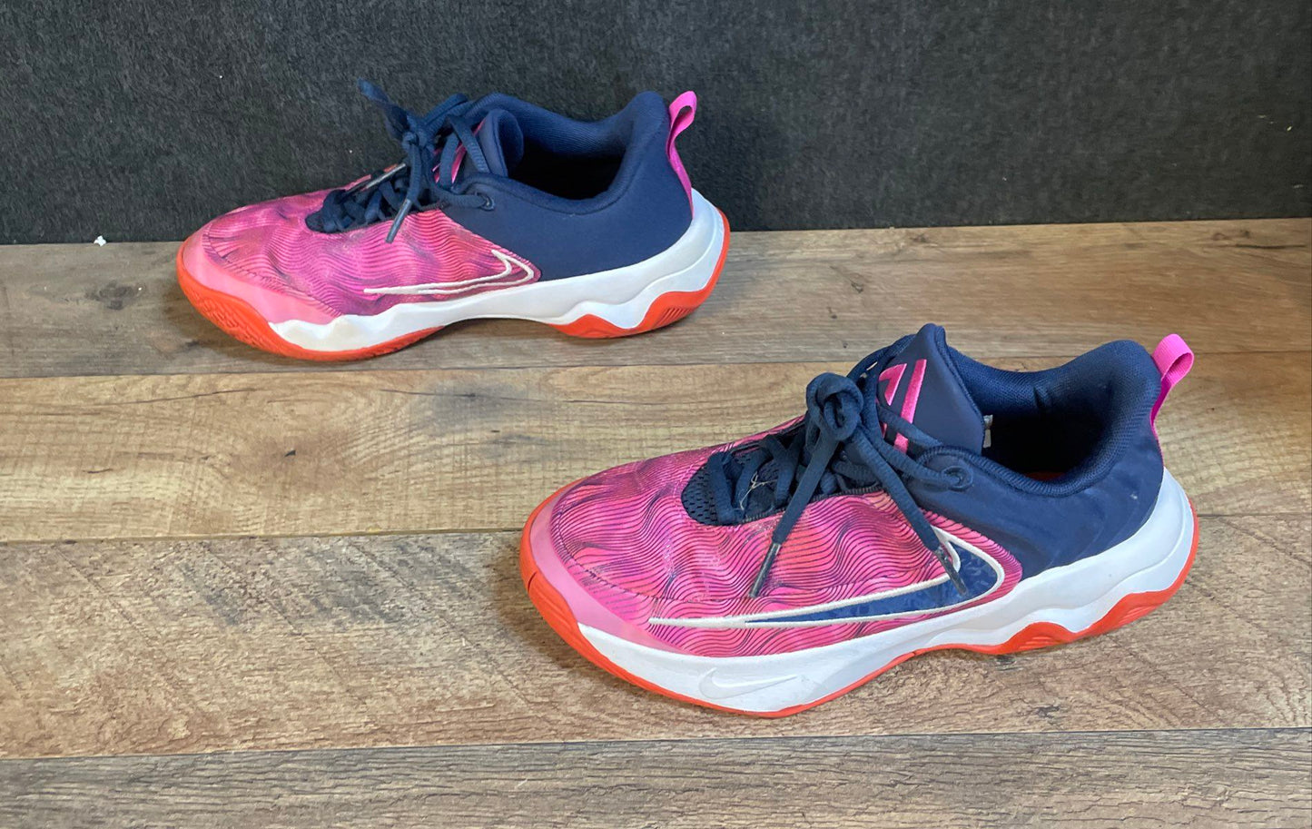 Nike Giannis Immortality 4 GS Beyond Pink Blue Basketball Shoes Size 4.5Y