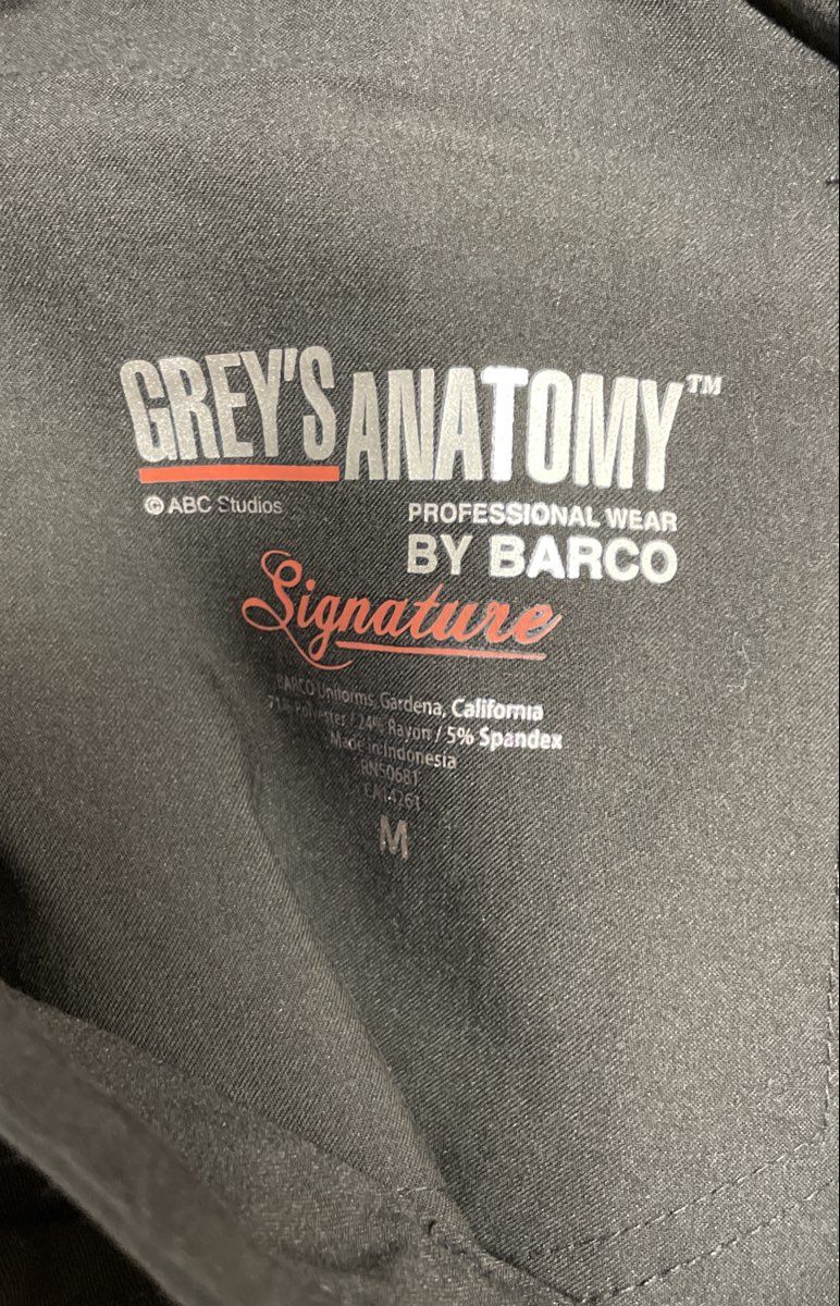 Barco Grey's Anatomy Women's Black Signature Cargo Scrub Pants Size M