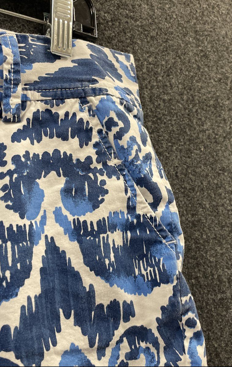 Lilly Pulitzer Women's The Callahan Short Blue White Flamingo Ikat Print Sz 6