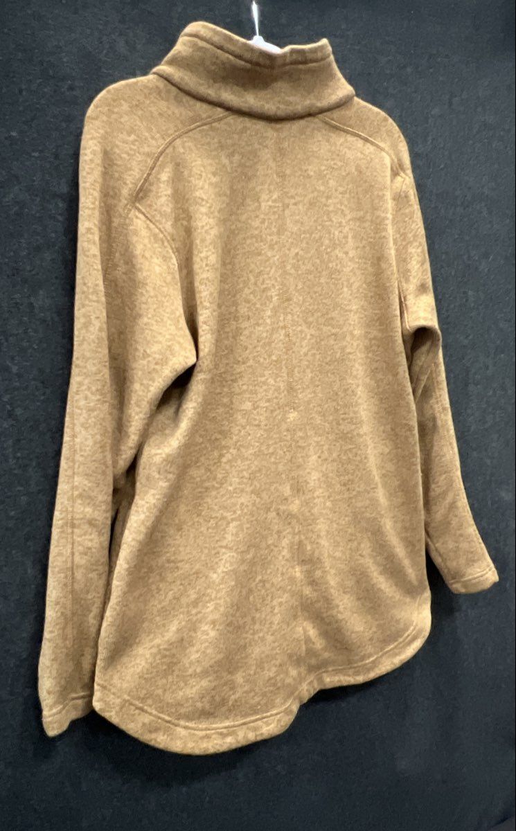 Columbia Women's Sweater Weather Half Snap Pullover Ochre Tan Fleece Sz L