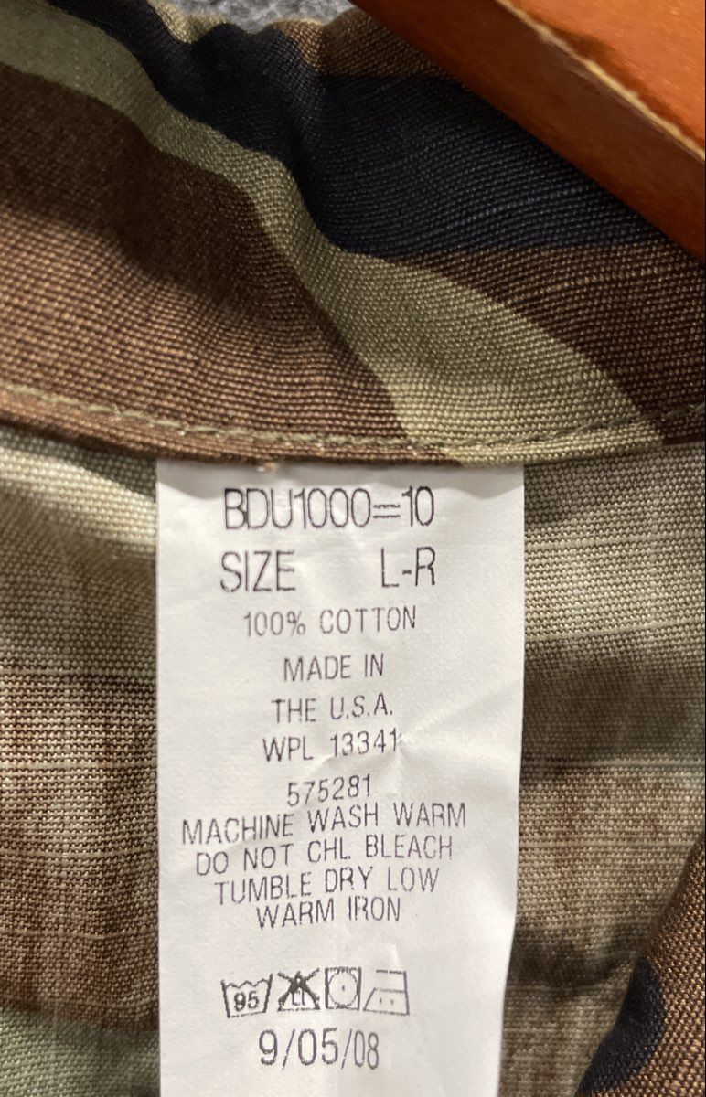 Lion Apparel Men's Woodland Camo BDU1000-10 Cotton Station Uniform Jacket Sz L-R