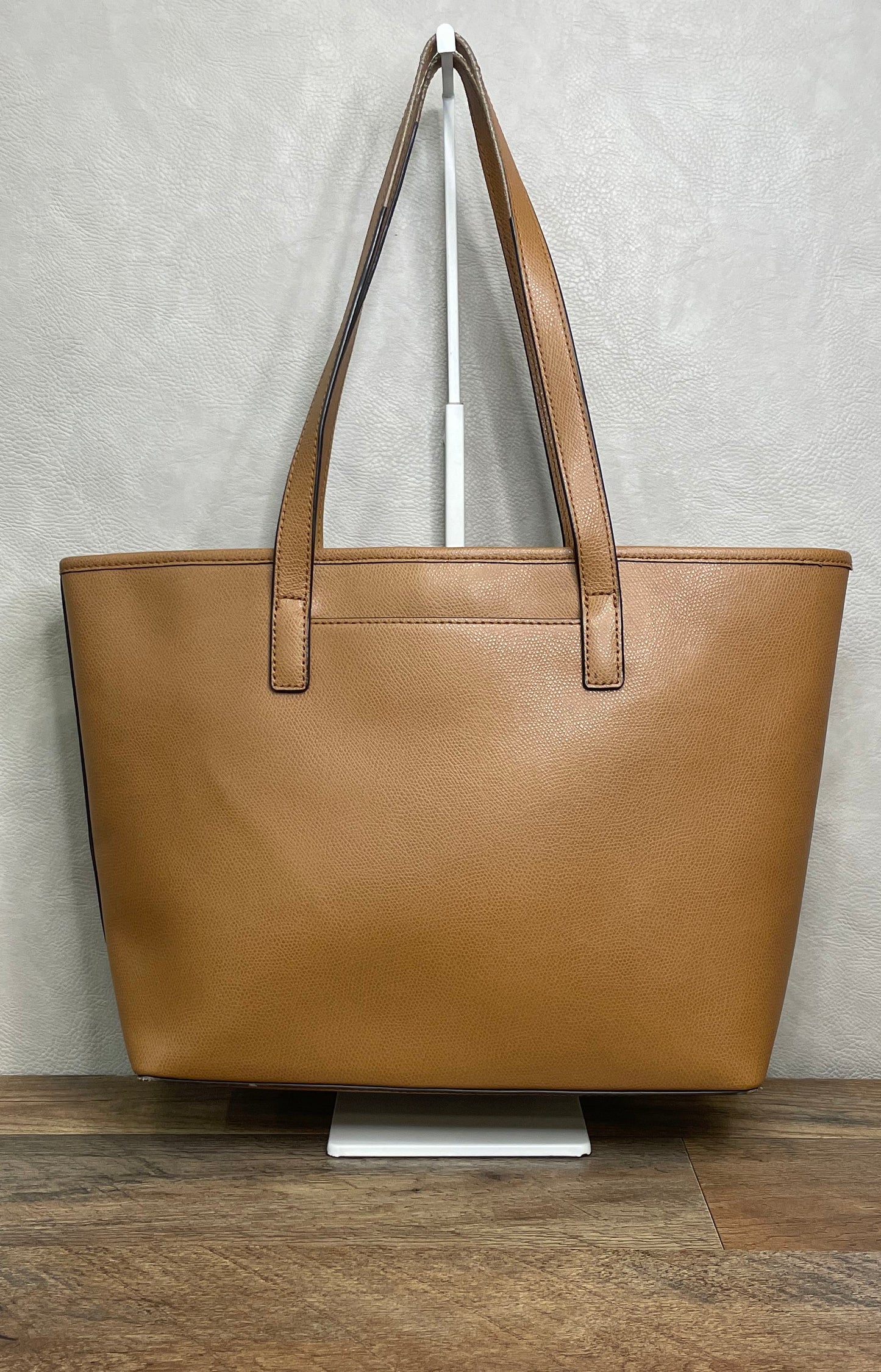 Michael Kors Brown Pebbled Leather Tote Handbag Gold Hardware