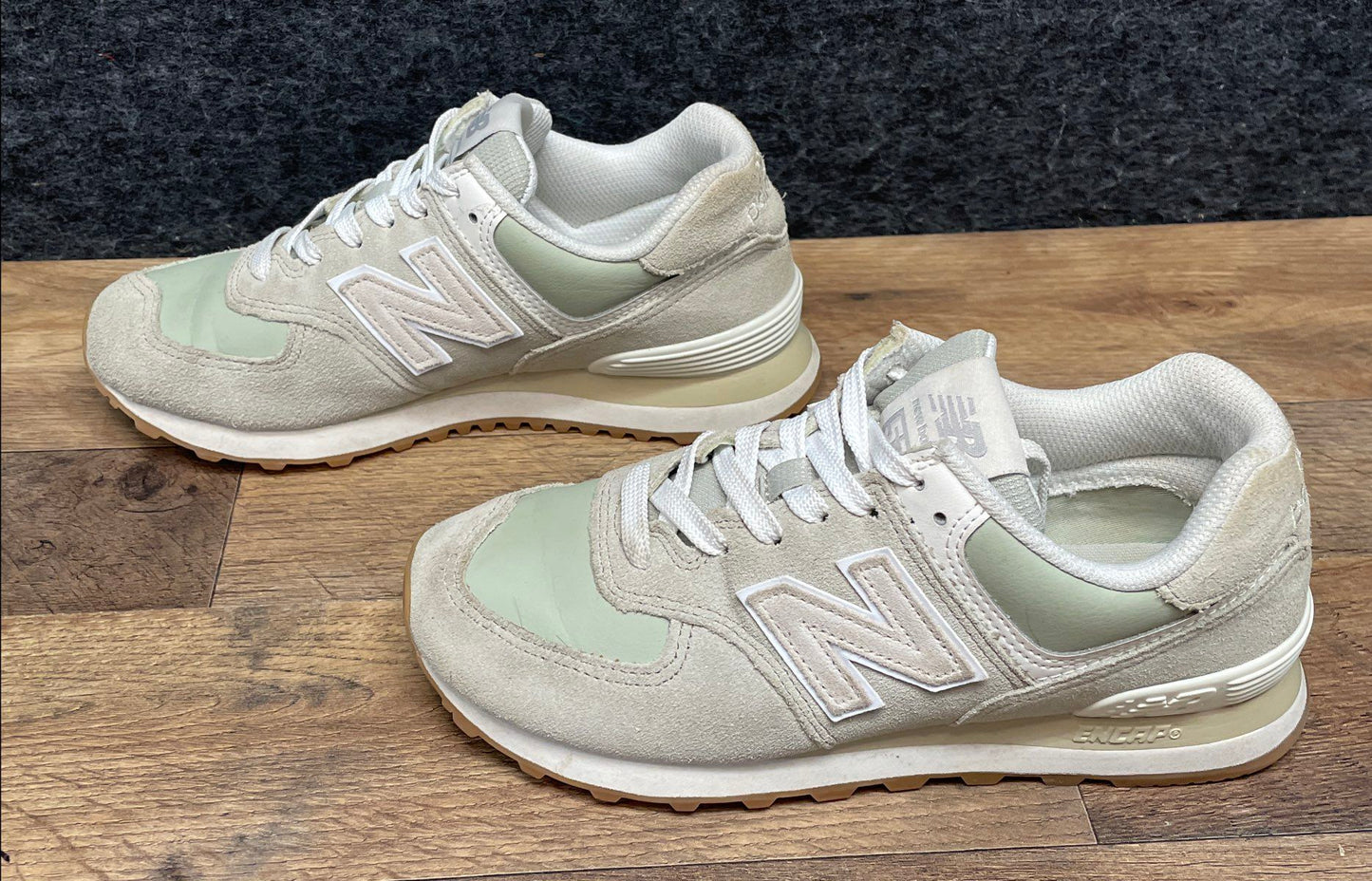 New Balance 574 Sage Off White Women's Sneakers Size 7 WL574QD2