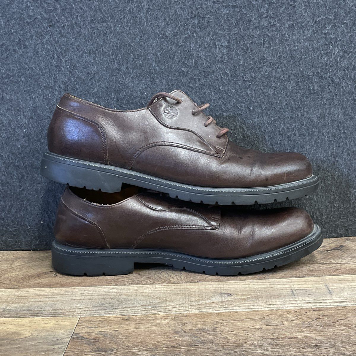 Timberland Waterproof Leather Oxford Dark Brown Dress Work Shoes Men's Size 11.5