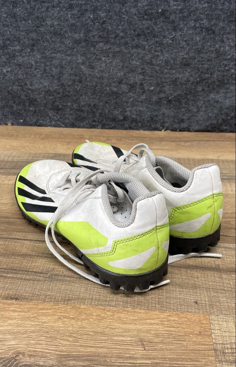 Adidas X Crazyfast.4 TF White Lucid Lemon Black Turf Soccer Cleats Size 4.5