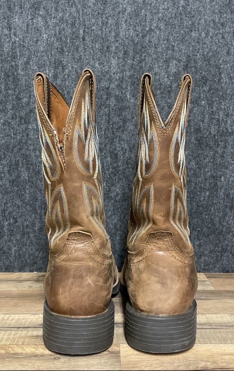 Justin Men's Rendon 11" Western Boots Brown Pecan Leather Size 12EE