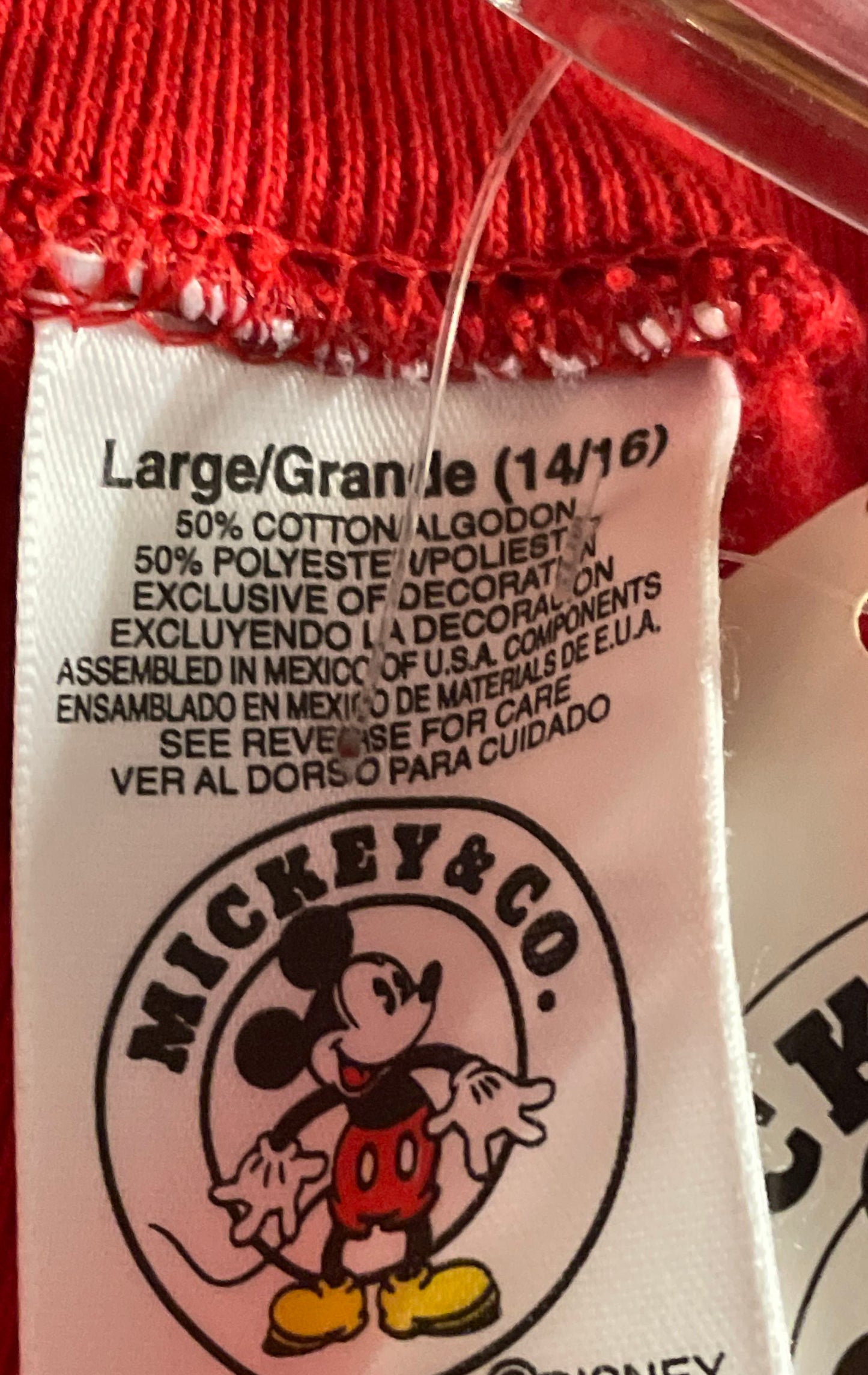 Vintage 90s Minnie Mouse Embroidered Red Sweatshirt Mickey & Co Youth Sz 14/16