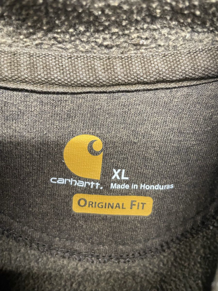 Carhartt Men's Brown K288 Original Fit Logo Graphic Sleeve Pullover Hoodie Sz XL