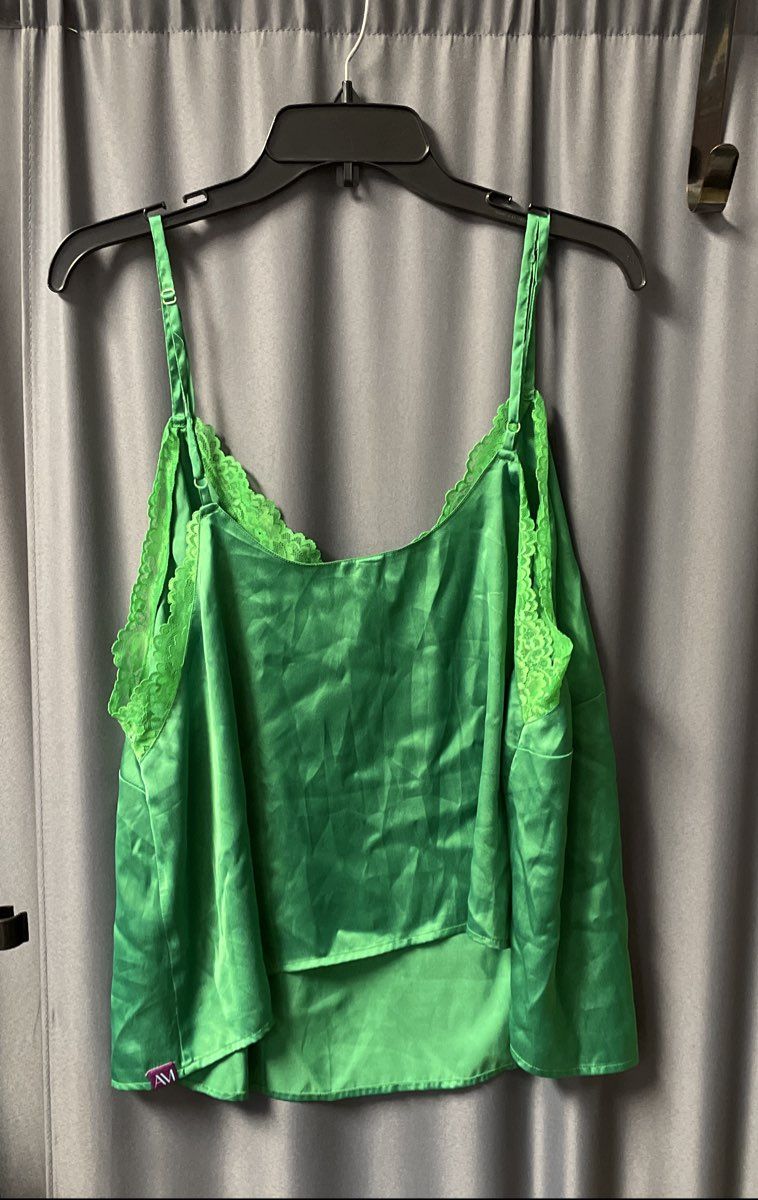 Adore Me Women's Pajama Set Green Shamrock Clover Print Cami Shorts Sz 2X