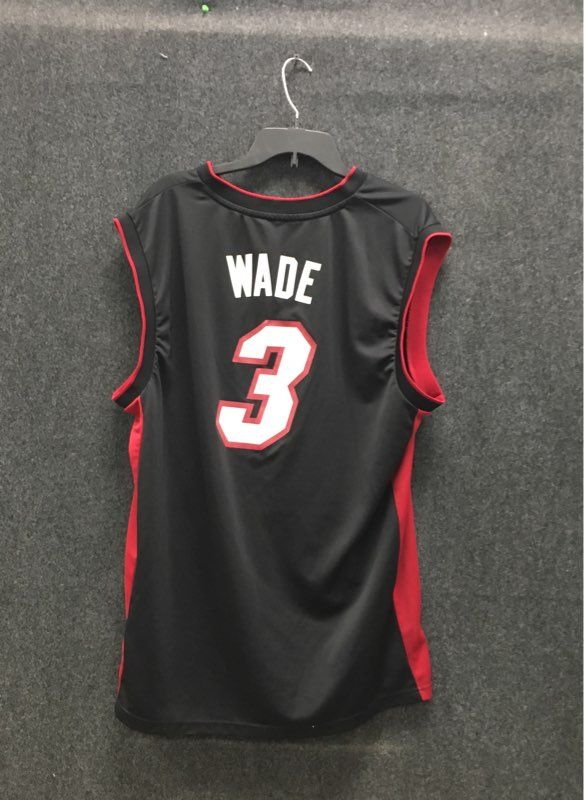 Adidas Men's NBA Miami Heat Dwyane Wade #3 Basketball Jersey Black Sz L