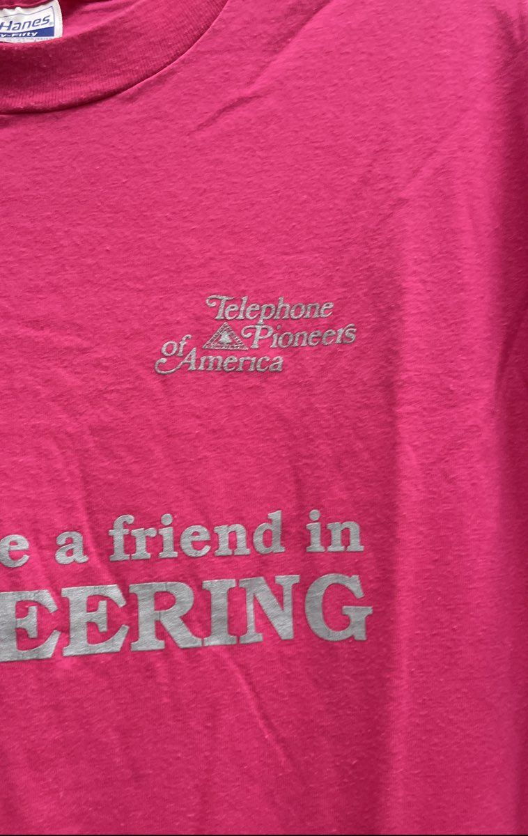 Vintage 80s Telephone Pioneers of America T-Shirt Single Stitch Hanes XL