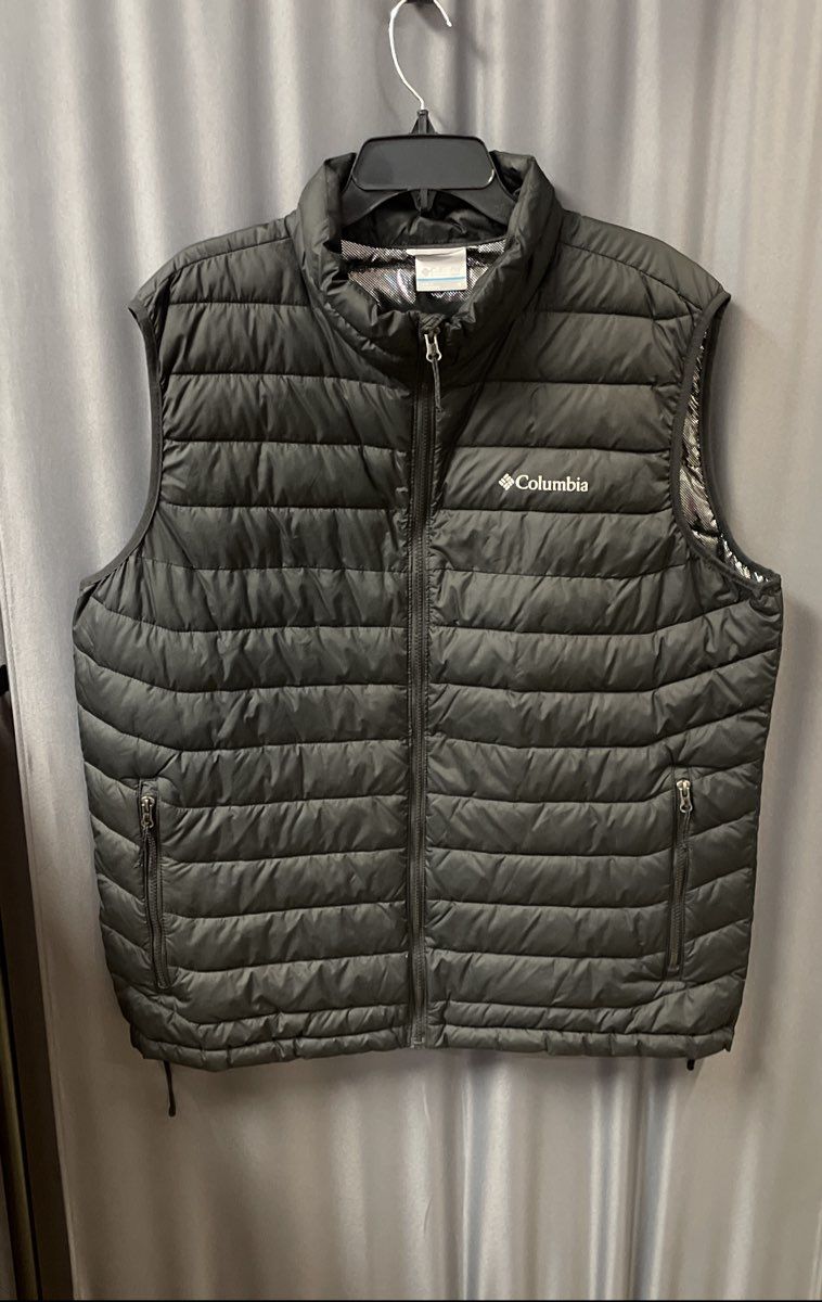 Columbia Women's Puffer Vest Black Powder Lite Omni-Heat Insulated XL