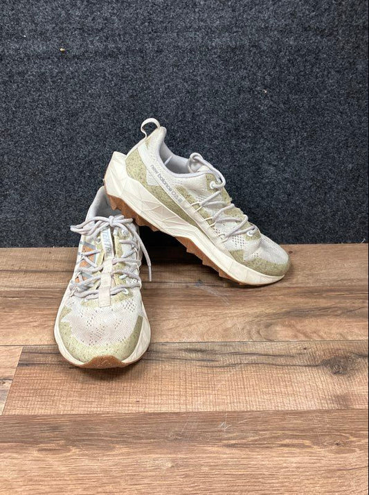 New Balance Tektrel Off White Green Speckle Trail Running Shoes Women's Size 8