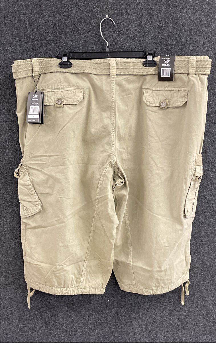 XRAY Jeans Men's Stone Belted Multi-Pocket Cotton Cargo Shorts Size 48 NWT