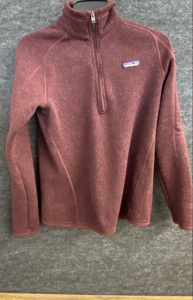 Patagonia Women's Better Sweater 1/4 Zip Fleece Pullover Burgundy Maroon Sz S