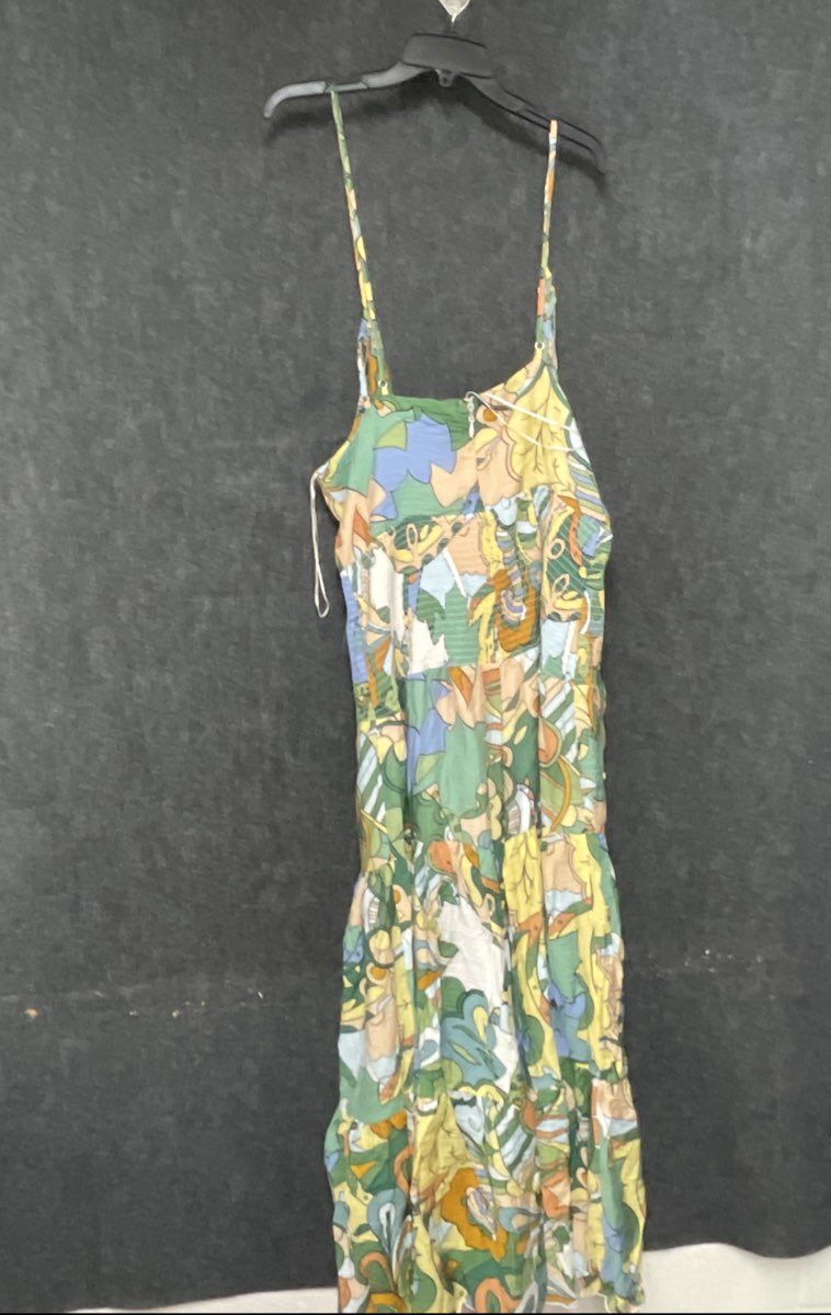 Fashion Nova Women's Kamiyah Printed Jumpsuit Multicolor Green Abstract NWT 2X