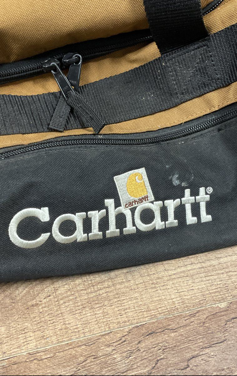 Carhartt Brown Black A194 Canvas Duffle Work Bag Travel Large