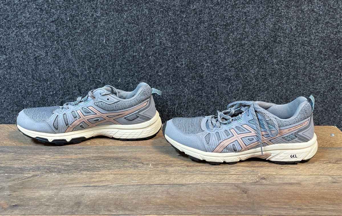Asics Gel-Venture 7 Grey Pink Trail Running Shoes Women's Size 9