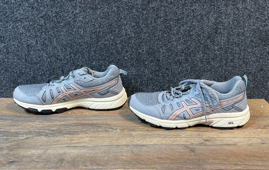 Asics Gel-Venture 7 Grey Pink Trail Running Shoes Women's Size 9