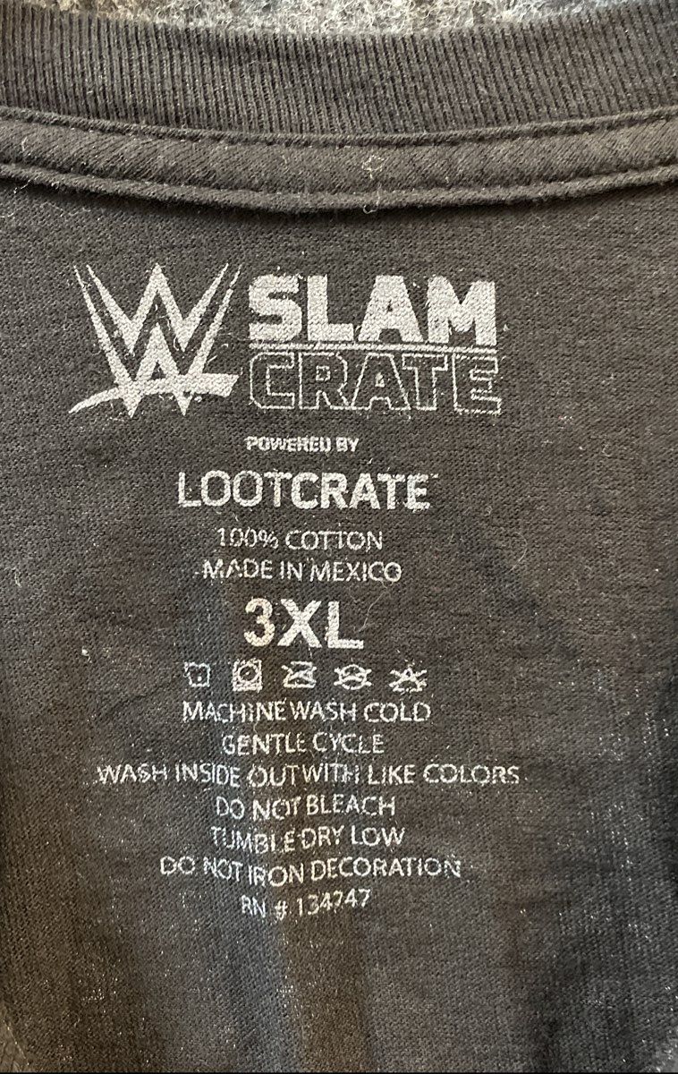 WWE Men's Finn Balor Demon King Slam Crate Graphic T-Shirt Black Sz 3XL