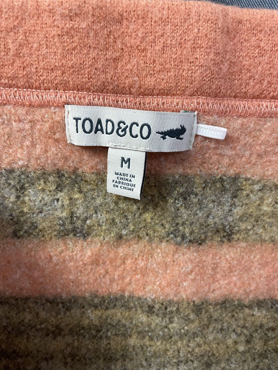 Toad & Co Women's Orange Geometric Patterned 100% Wool Sweater Skirt Size M