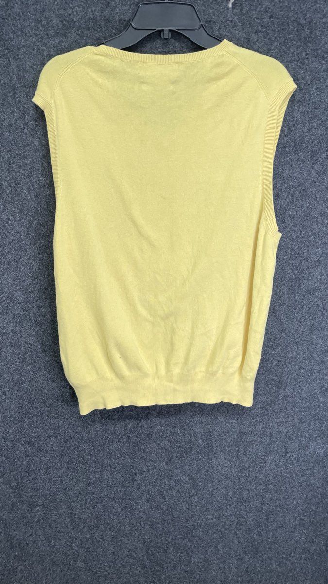Vintage 90s Polo Ralph Lauren Men's Yellow Pima Cotton Sweater Vest Sz L