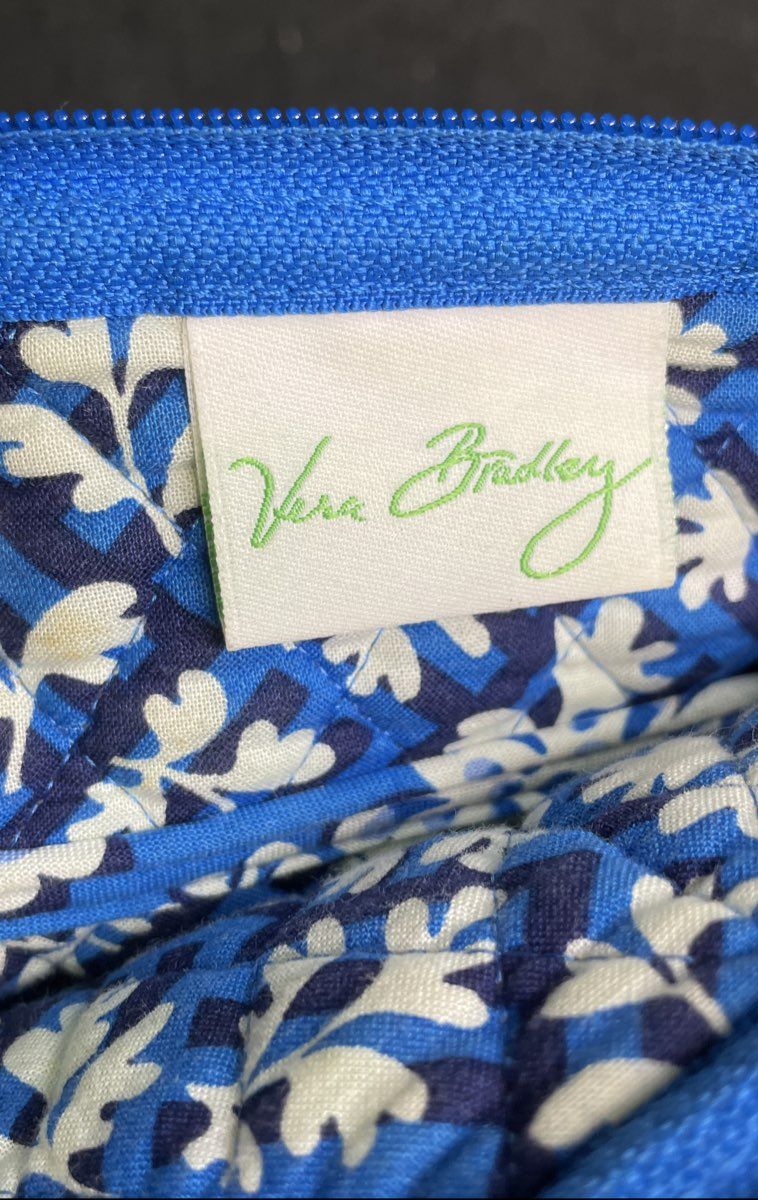 Vera Bradley Blue Lagoon Floral Quilted Crossbody Shoulder Bag 2010s