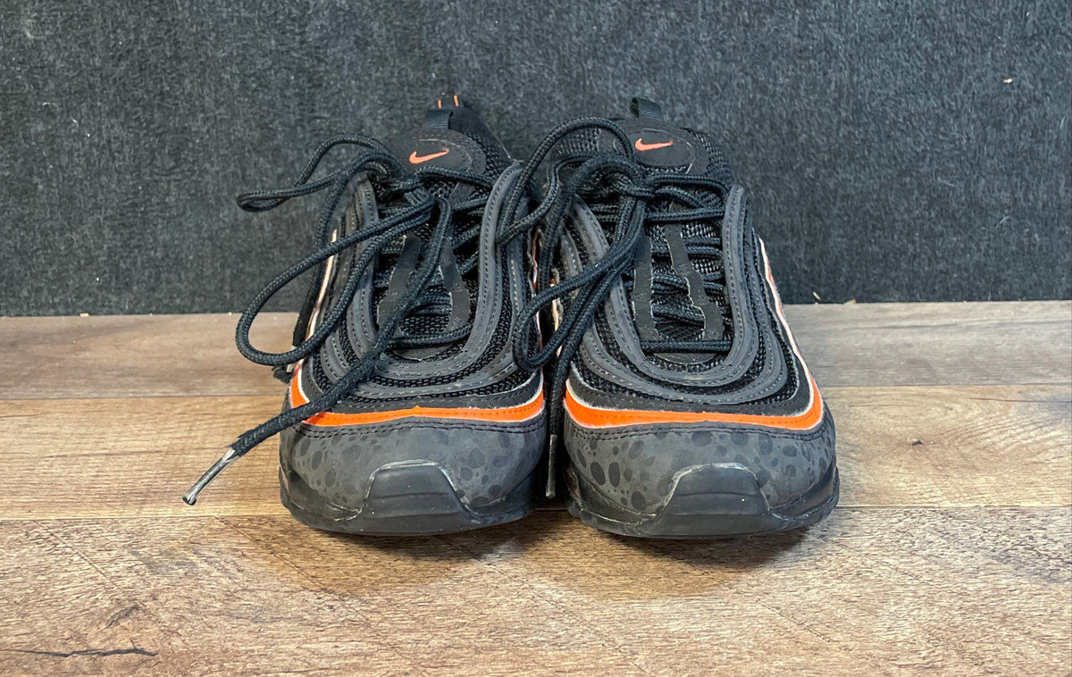 Nike Air Max 97 Black Orange Safari GS Size 6Y
