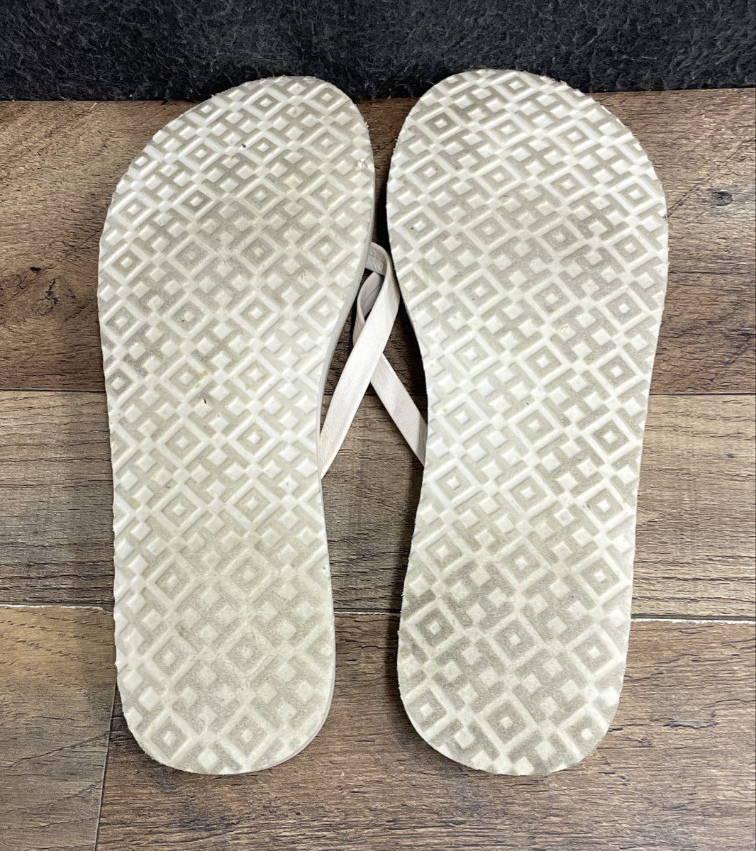 Tory Burch Gemini Link Thin Flip Flops Blue White Sandals Women's Size 8