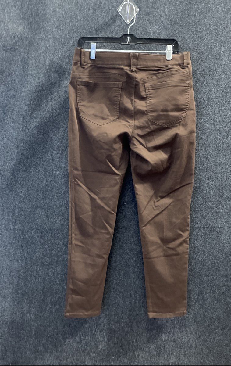 Democracy Women's 'Ab'solution Brown Core Essential Slim Pants Sz 12 NWT