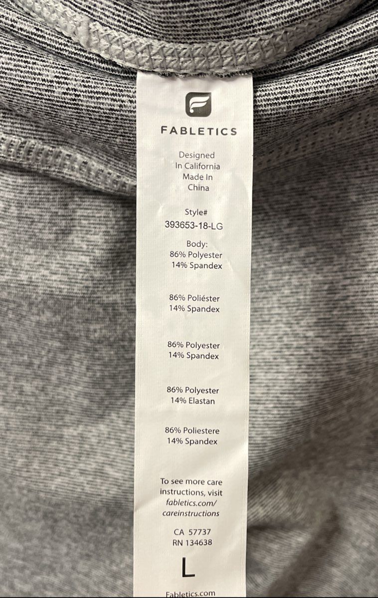 Fabletics Old Navy Women's Mixed Workout Set Gray NWT Salar Leggings Bra L