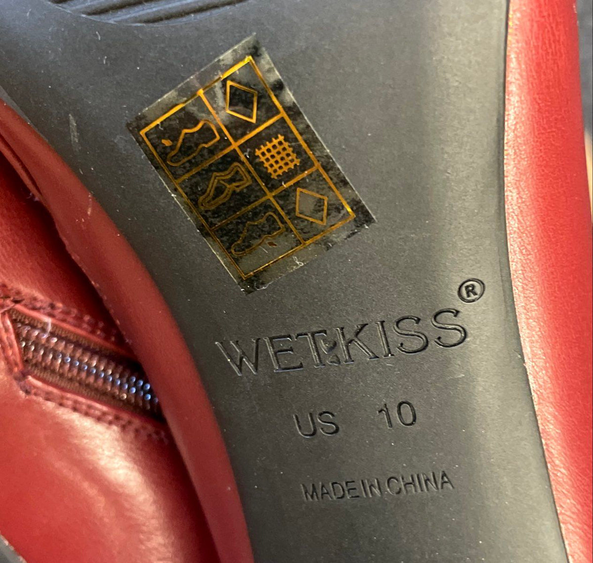 Wetkiss Red Pointed Toe Over the Knee OTK Fashion Boots Women's Size 10