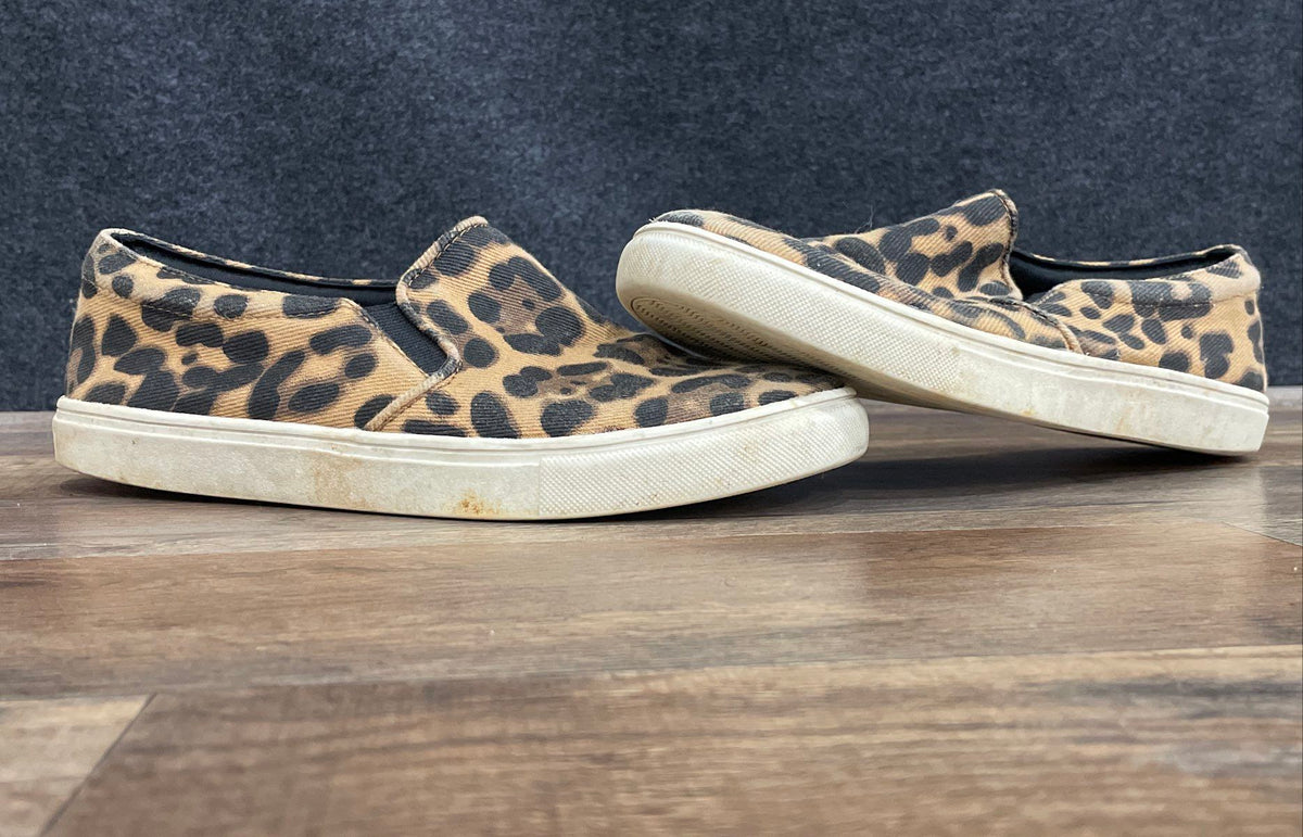 A New Day Leopard Print Canvas Slip On Sneakers Women's Size 7