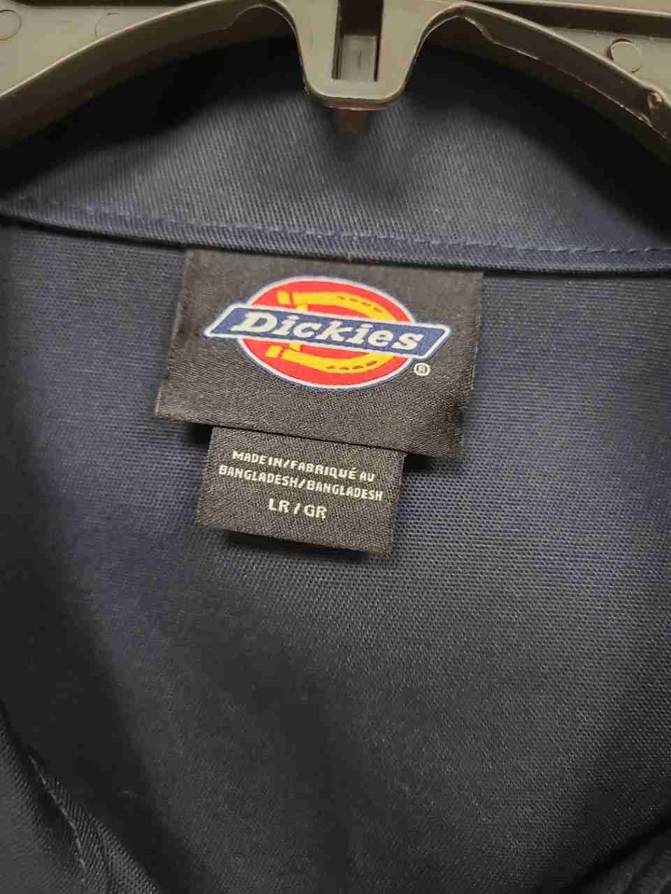 Dickies Men's Navy Blue Unlined Eisenhower Work Jacket Full Zip Utility Sz L