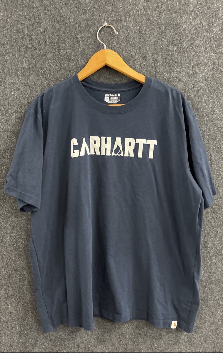 Carhartt Men's Navy Blue Relaxed Fit Short Sleeve Campfire Graphic T-Shirt 2XL