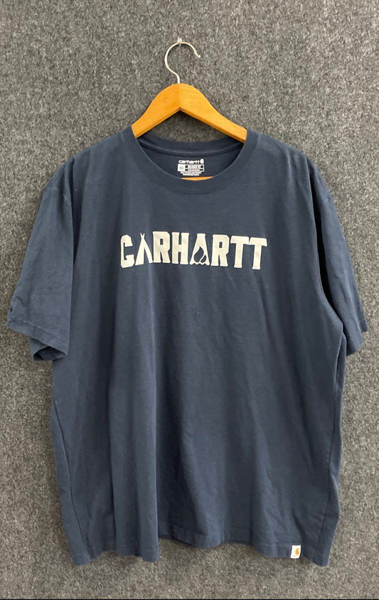 Carhartt Men's Navy Blue Relaxed Fit Short Sleeve Campfire Graphic T-Shirt 2XL